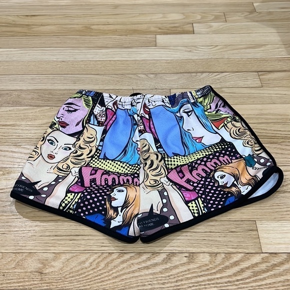 Comic Strip Multi Colored Pull On Shorts - Picture 2 of 3